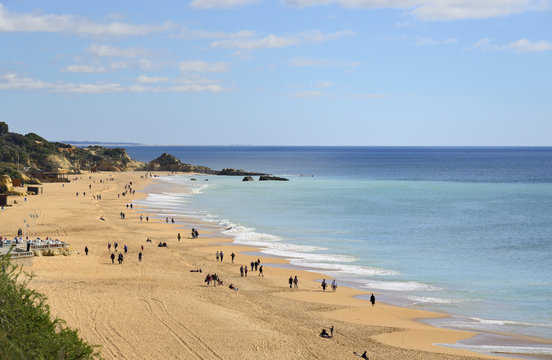 The beach of Albufeira. Algarve, Portugal