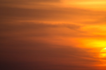 Texture of bright evening sky during sunset.