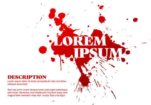 Flyer Layout with Blood Spatter Elements