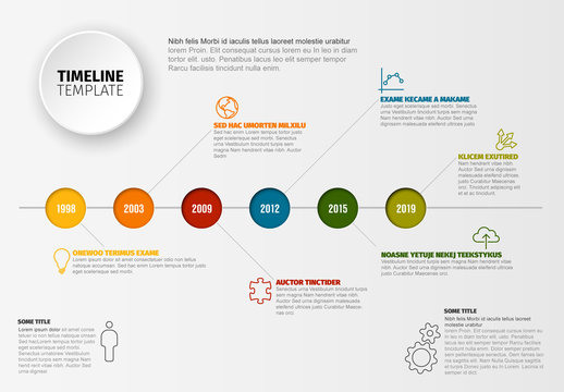 Colorful Circles Timeline Infographic Layout 
