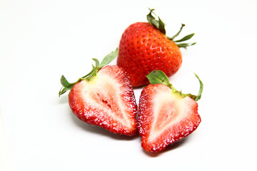 Strawberries fruit close up