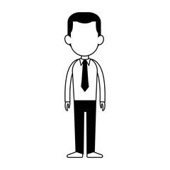 Businessman exectuive avatar cartoon vector illustration graphic design