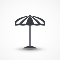 Beach parasol icon