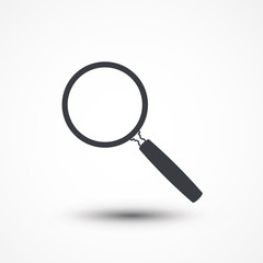 Magnifying glass isolated on white background. Search Icon