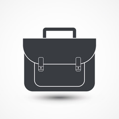 Briefcase black and white icon