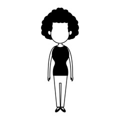 Young woman avatar cartoon vector illustration graphic design