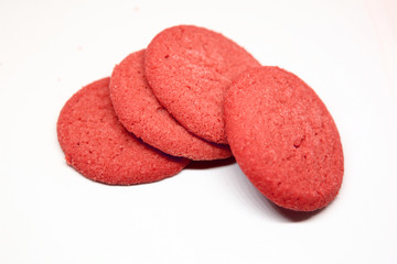 red colorful oatmeal cookies