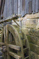 Classical wooden waterwheel