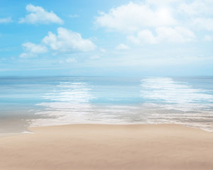 Fototapeta na wymiar sunny summer beach background 3d-illustration