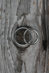 wedding rings close up