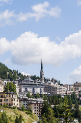 St. Moritz, Oberengadin, Engadin, St. Moritzersee, Bergsee, Seenplatte, Corviglia, Dorf, Alpen, Graubünden, Wanderweg, Wassersport, Höhentraining, Sommer, Schweiz