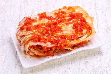 Kimchi fermented cabbage