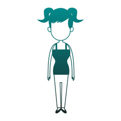 Young woman avatar cartoon vector illustration graphic design