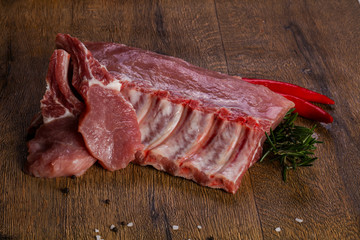 Raw pork meat