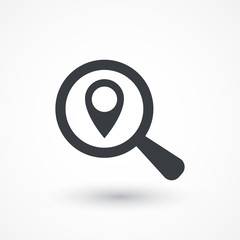 Zoom icon - map pointer