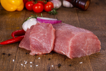 Raw pork meat
