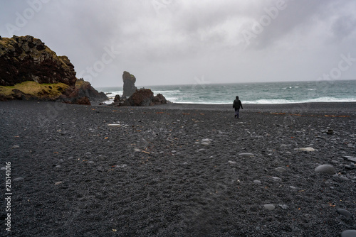 Black Pebble Beach In Western Iceland Stock Photo And Royalty Free Black Pebble Beach In Western Iceland