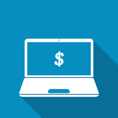 Dollar Bills On Laptop