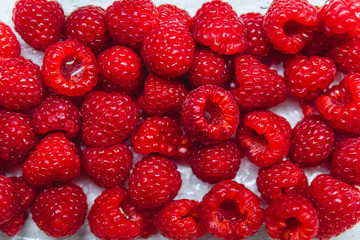 Red raspberry flatlay