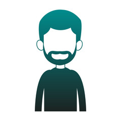Young man avatar with beard and casual clothes vector illustration graphic design