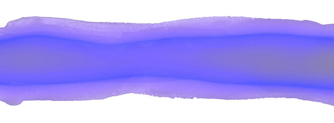 Brown multilayer watercolor strip with texture. On a white backg