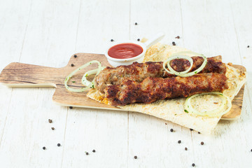 Minced pork kebab