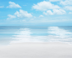 sunny summer beach background 3d-illustration