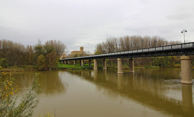 Fototapeta premium Puente de piedra, Logroño, España
