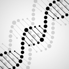 Abstract spiral of DNA, stylish molecule background, vector logo, eps 10