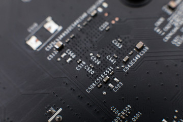 Сomputer board, motherboard, video card, electronic background
