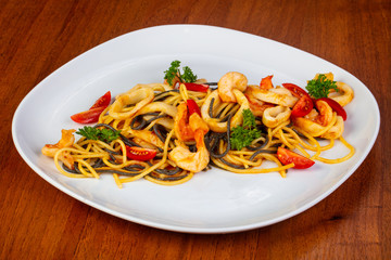 Delicious seafood pasta