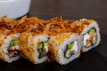 Delicious sushi rolls