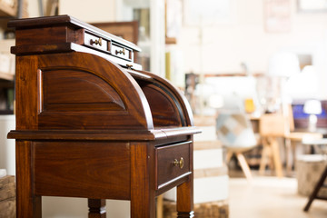 Vintage wooden writing cabinet