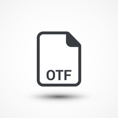 OTF extension text file type icon