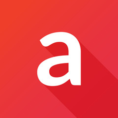 Illustration of a Letter with a Long Shadow - Letter a