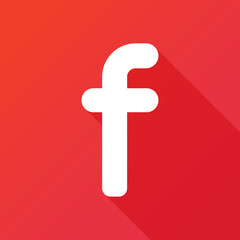 Illustration of a Letter with a Long Shadow - Letter f