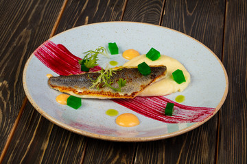 Roasted seabass fillet