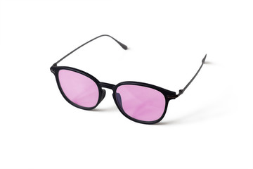 Glasses with pink glasses