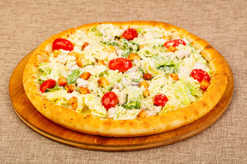 Pizza with chicken