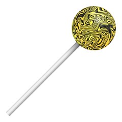Lollipop on a white background. A realistic sweet candy. Vector illustration