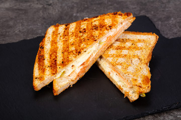 Sandwich with salmon