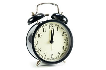 Black colored alarm clock