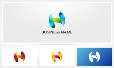 Letter H Abstract Eco Logo