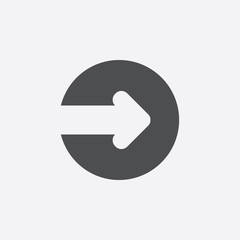 Login Icon in flat style isolated on gray background. Circle with arrow symbol for your web site design, picture, art, logo, app, UI. illustration, JPEG image