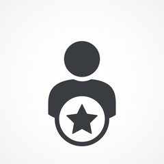 User Icon - Star, Favorite, Employee, Profile Glyph illustration