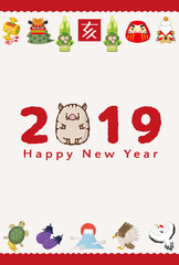 2019年　亥　年賀状