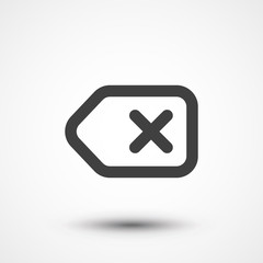 Backspace icon. Delete key symbol