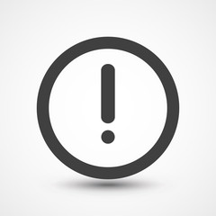 Exclamation icon. Attention illustration symbol. Caution concept, isolated icon