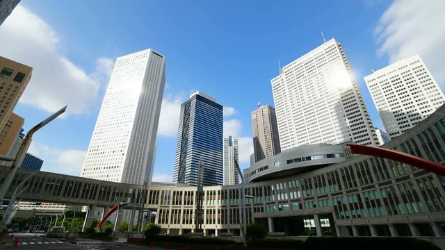 東京・ハイパーラプス・タイムラプス・新宿高層ビル街