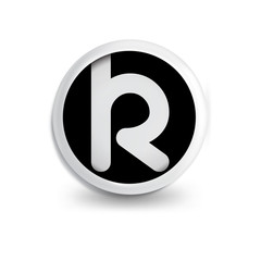 k Letter in circle icon logo element. letter logo template